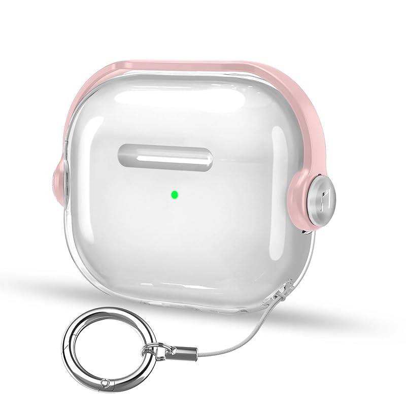 

HEIGKOIK [Released in 2024] Airpods 4 case AirPods 4th generation TPU transparent with lock Can be charged while wearing Shockproof lightweight