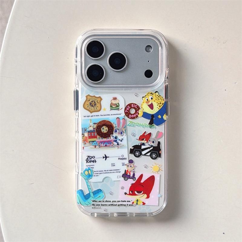 

Zootopia Collage Round Edge Phone Case for iPhone 15/16/17 PROMAX & 13/14 Compatible. iPhone 16 Pro