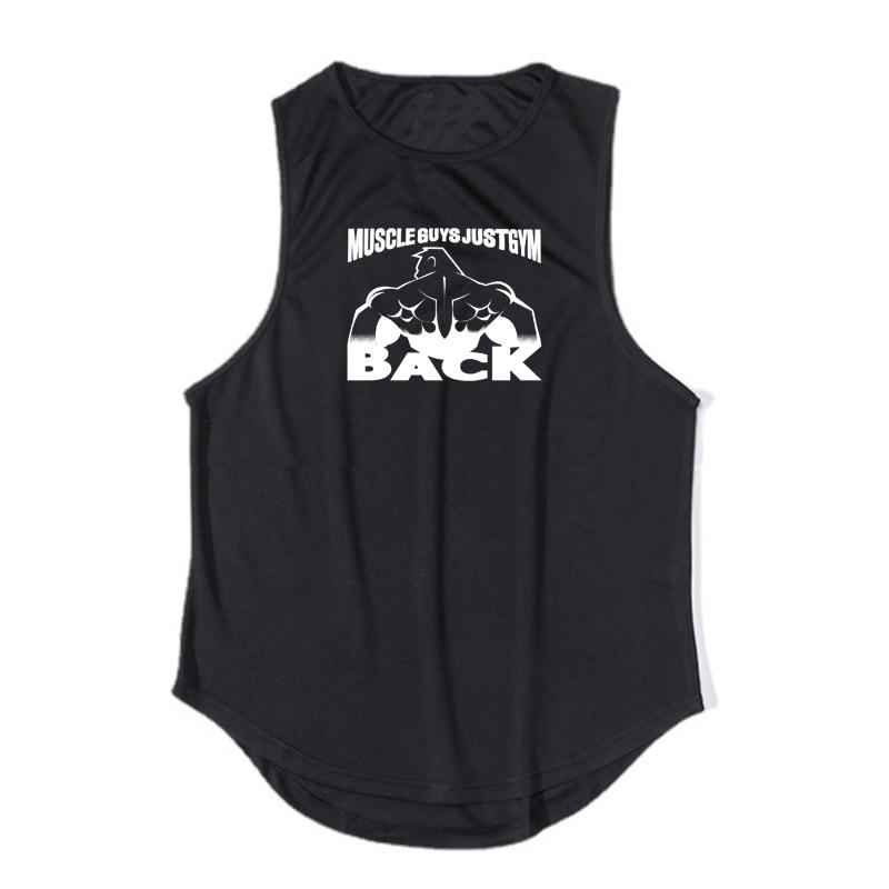 Muscleguys Îmbrăcăminte de gimnastică pentru bărbați Sport Tide Vestă pentru tineret Vară Subțire, cu uscare rapidă, Frumos Baschet, Tricou fără mâneci