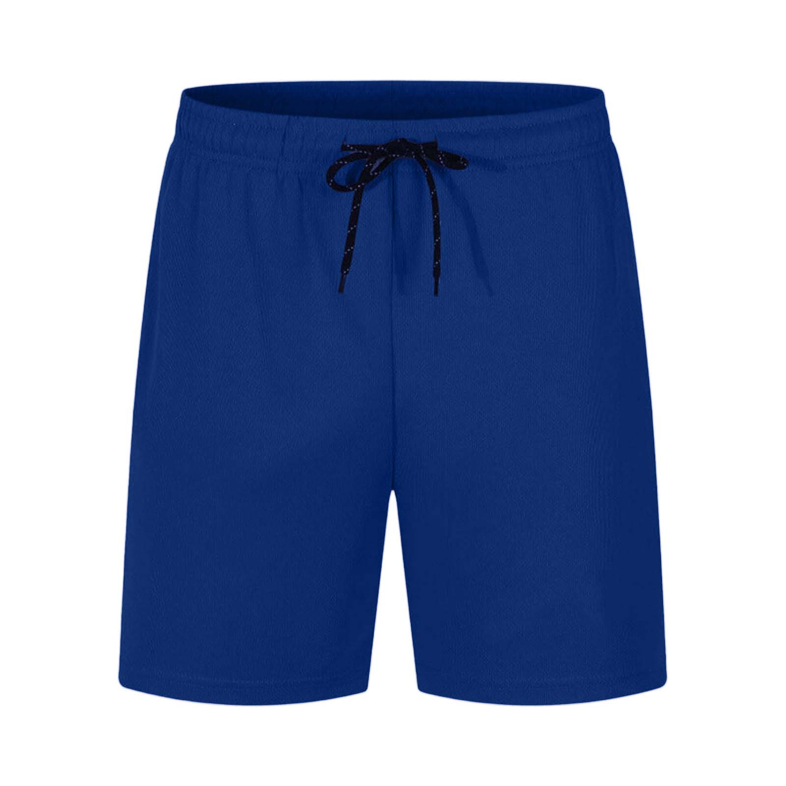 Men s Quick-Dry Athletic Shorts, Lightweight Gym Shorts with Elastic Waistband and Drawstring, Red L