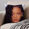 Bold RB Barbadian Singer RRihanna Cushion Cover Pillowcase Antidustmite Invisible Zipper Short Plush Sofa Cushion