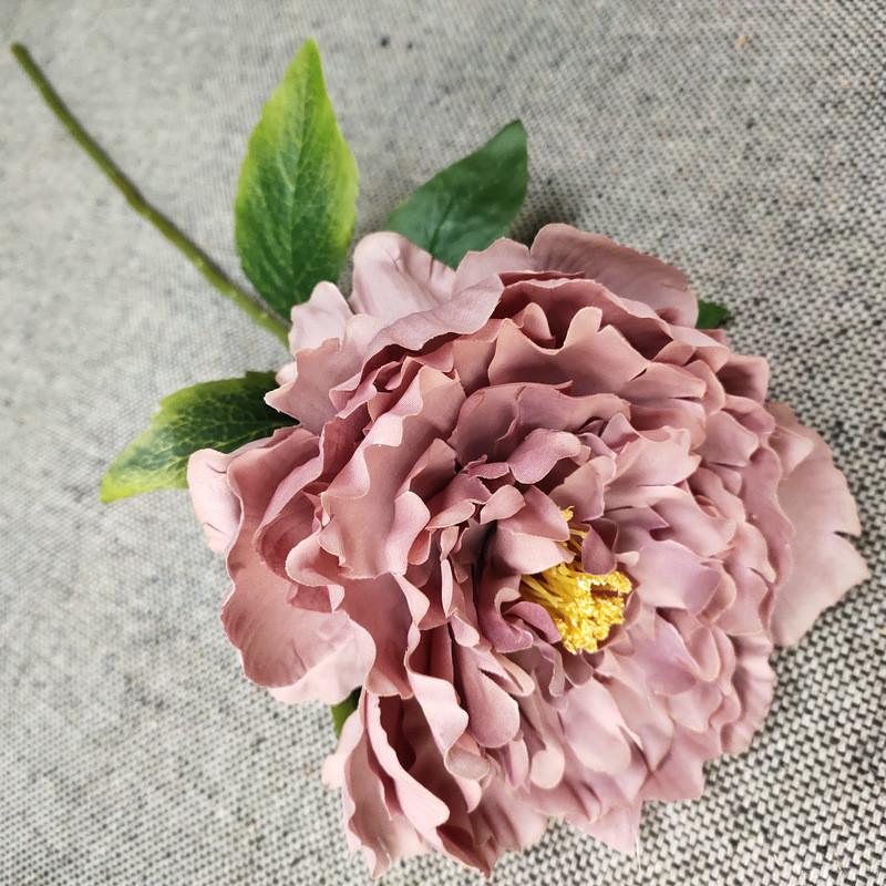 

Искусственные цветы пиона Стебли Свадебный центральный элемент Винтажный стиль Домашний цветочный Purple