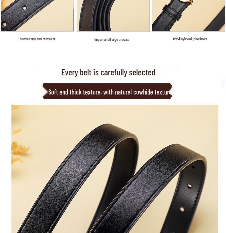 Bestseller Damen-Taillengürtel aus schwarzem Rindsleder - Vielseitiges Modeaccessoire für Jeans