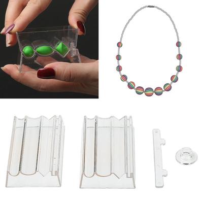 Sickenmaschine Klares Acryl Weicher Ton Schmuckherstellungswerkzeug Perlen Formen Rund Elliptisch Diamantförmig Rollwerkzeuge