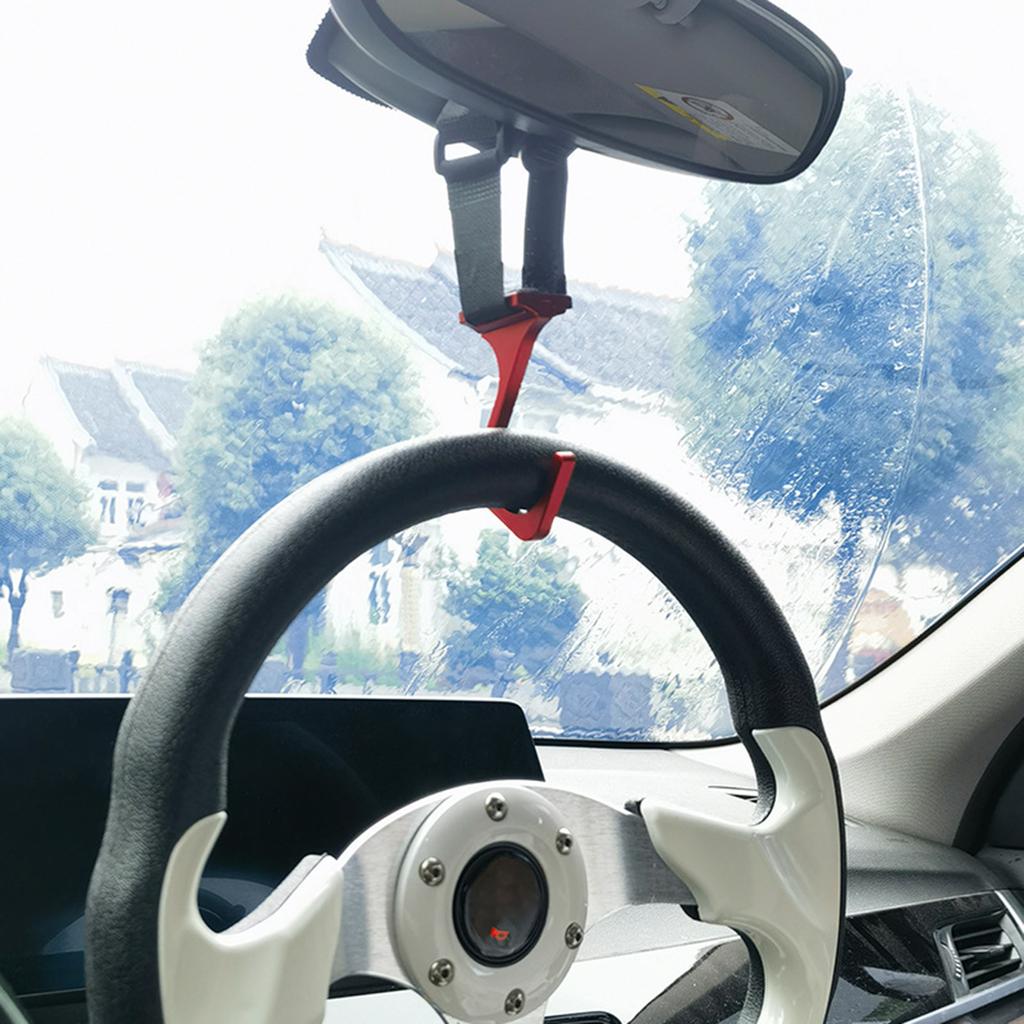 Quick Release Steering Wheel Hub Adapter Detachable Hook Secure Antitheft Suitable for Competitive Car Nylon + Aluminum