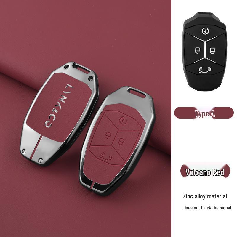 Lynk & Co 01 Car Key Case: Metal Shell, Anti-Lost Lock Bag, High-End Men’s Keychain Accessories