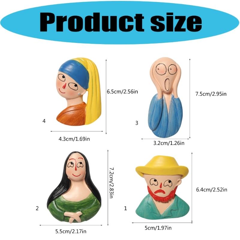 Creative Magnetic Displays Resin Fridge Magnets Strong Adhesion for Artistic Note Holding in Kitchen & Office Setting