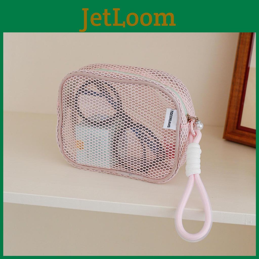 Borsa da Viaggio per Articoli da Toeletta in Materiale a Rete Organizer per Trucco Portatile per Vacanze e Uso Domestico