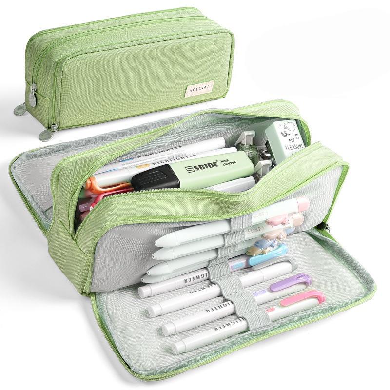 Large Capacity Multi-Layer Pencil Case: Stylish & Portable Stationery Organizer for Students & Adults