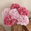 Kunstig Hortensia Blomst Realistisk Full Blomst Falsk Hortensia med Stengler Faux Silke Blomsterarrangement for Hjem Bryllup Fest Babyshower Bord