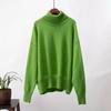 Solid Colour High Neck Sweater Autumn Winter Comfortable Loose Classic Versatile Pullover Sweater Luxurious Relaxed-fit Slimming and Versatile Top