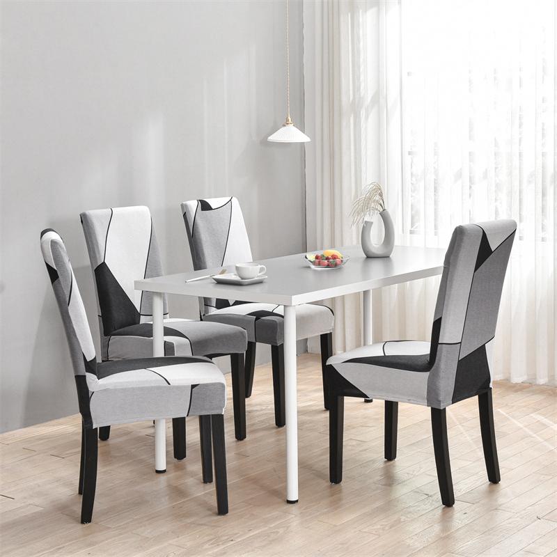 Stretchy Patterned Dining Room Chair Covers Set Of 1, Washable Dining Chair Covers, Great Decor For Home El Party Banquet
