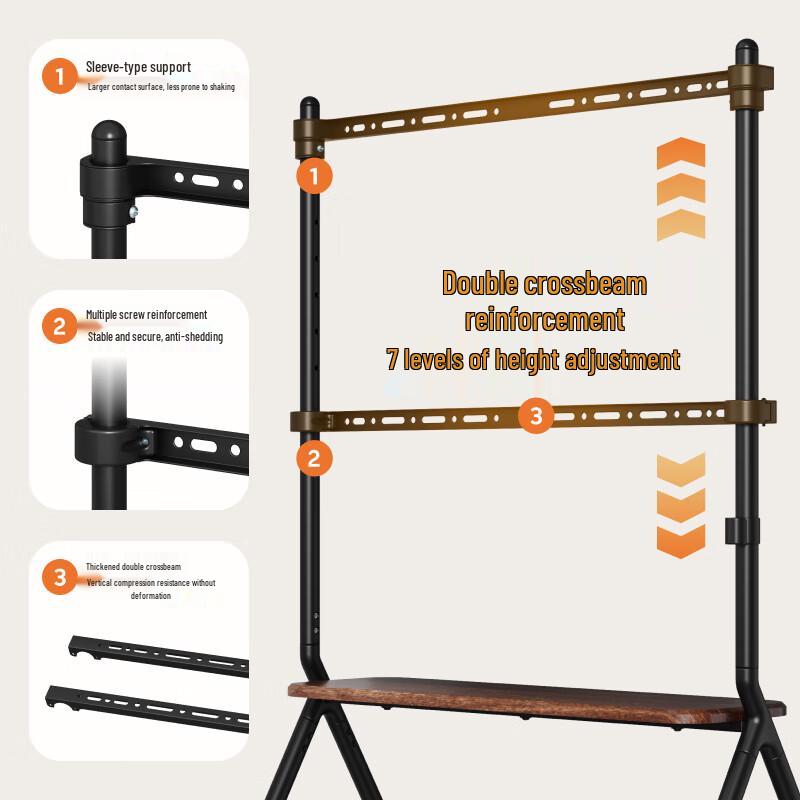 Brateck FS350 Mobile Floor TV Art Stand