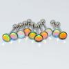 Stud Stainless Steel Nipple Bar Opal Tongue Ring Body Jewelry Piercing Jewelry Tongue Piercings