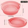 1pc Air Fryer Silicone Baking Tray Foldable Reusable Basket Mat Non-Stick Pot Round Microwave Pads Baking Mat Oven Tool