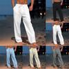 Herren Leinenhose Sommer 2025 - Atmungsaktiv, Einfarbig, Lässiger Strandstil mit Vordertaschen