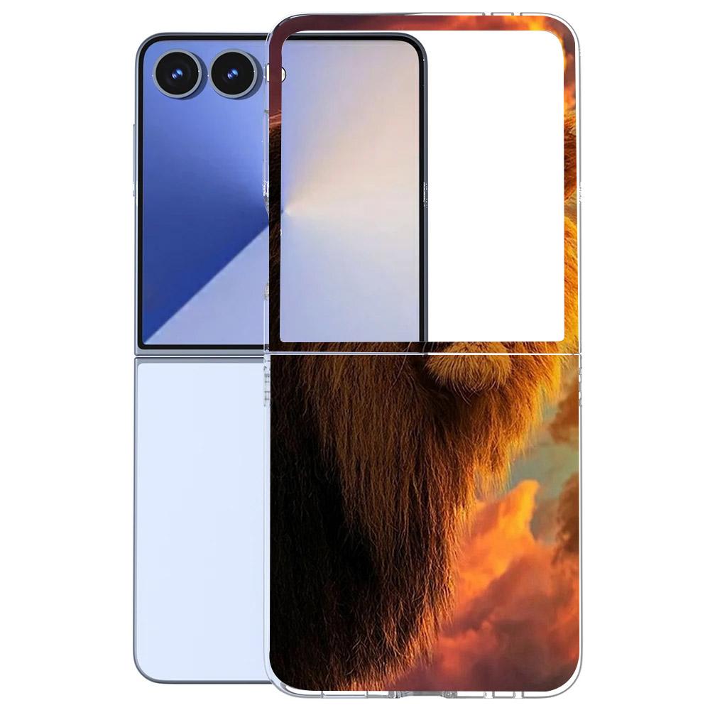 Für Samsung Galaxy Z Flip 7 6 5 4 3 Hülle Mode Malerei Hart-PC Transparente Abdeckung Für Galaxy Z Flip7 Faltbare Hüllen Funda Coque