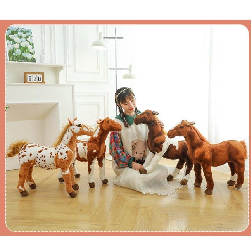 Adorable Plush Horse Toy Stuffed Animal Soft Short Plush Perfect Kids Gift Birthday Mascot
