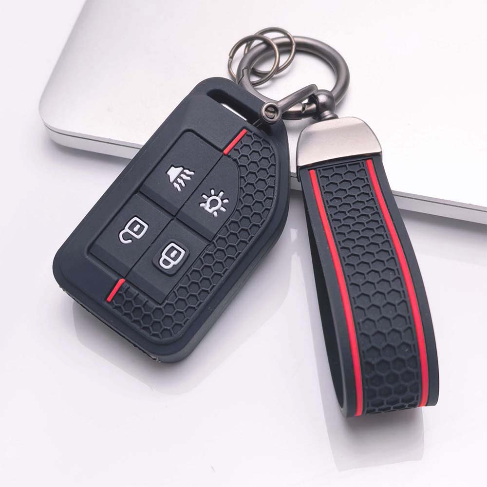 Key Fob Cover for Volvo Truck with Keychain Silicone Protective Cover with keychain Scratch Resistant Shockproof Anti-Dust Durable Key Holder
