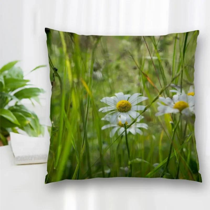 

Горячая Распродажа Лучший Подарок Цветочная Маргаритка Квадратная Декоративная Наволочка 45x45cm