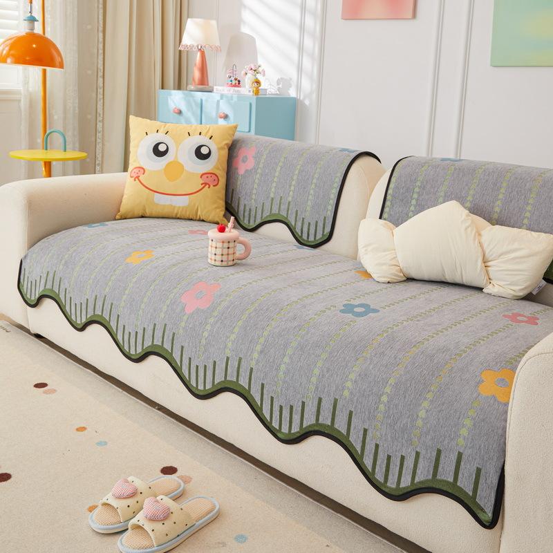New Cartoon Shaped Sofa Cover Cloth with Fixed Anti Slip and Wrinkle Resistant Sofa Cushion Cover Suitable for All Seasons
