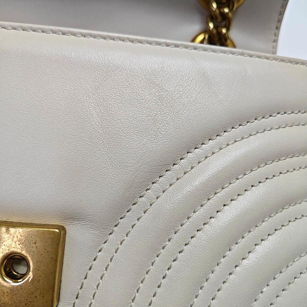 [Pre-Owned] Gucci GG Marmont Matelassé Mini Bag 'White' - Very Good #1CTLP5Y