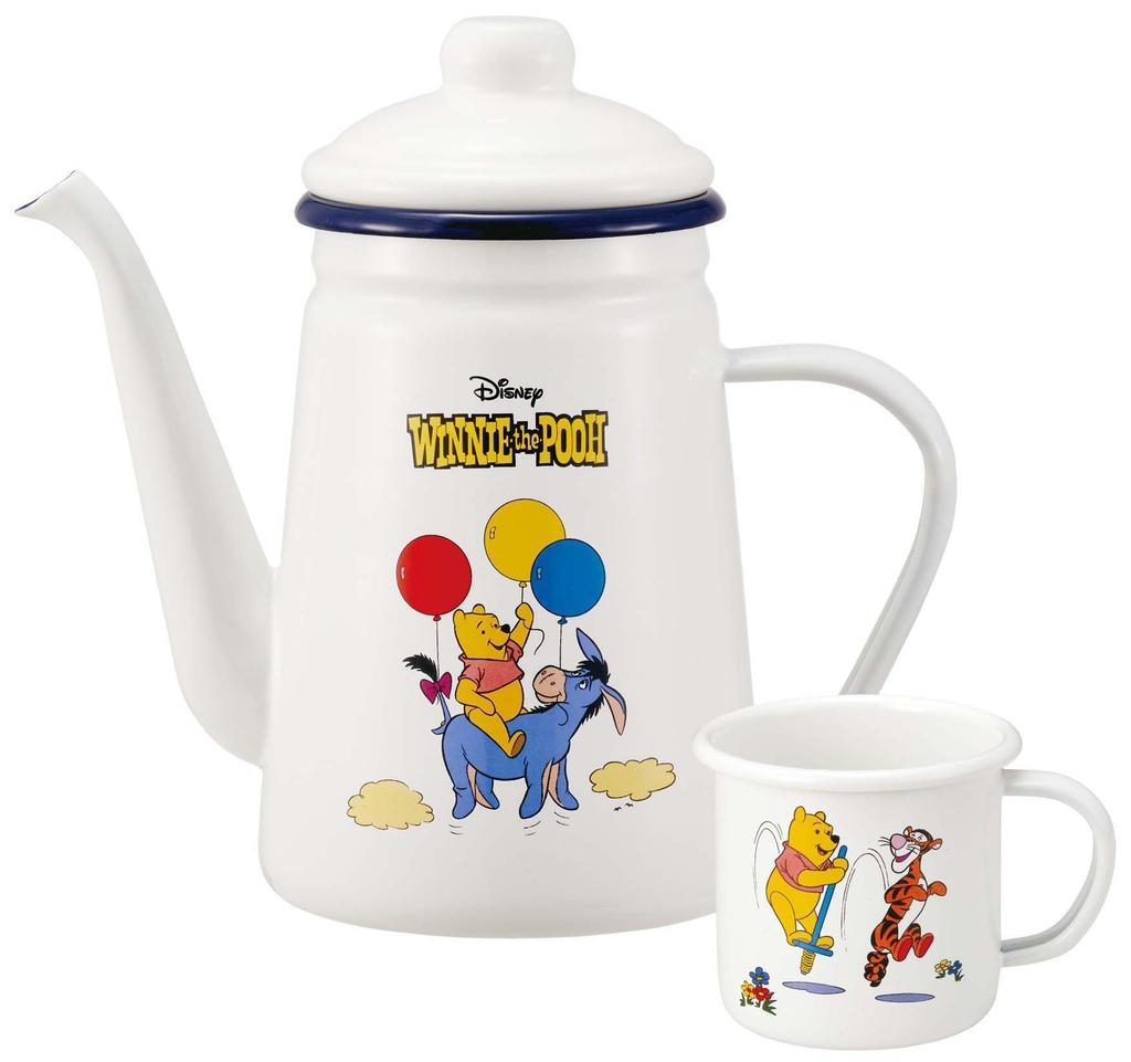 Skater Enamel Drip Kettle, 1.1L, Disney Winnie the Pooh Design, ENKT1-A