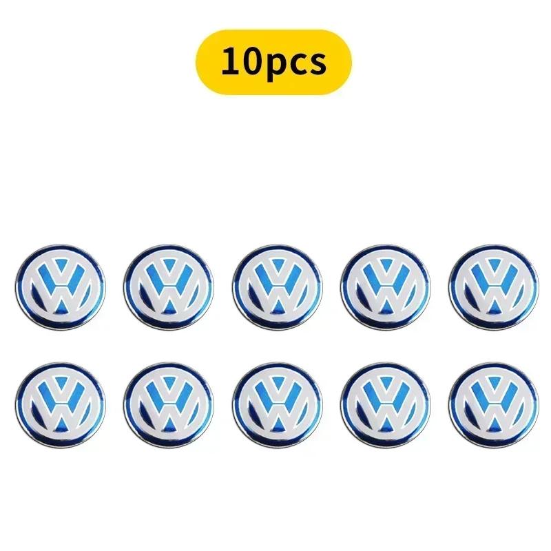 10 Piezas 14mm Pegatina Emblema Llave de Coche Calcomanía para Llavero de Control Automático Para Volkswagen VW GTI Golf Passat Jetta Touran CADDY T-ROC Tiguan