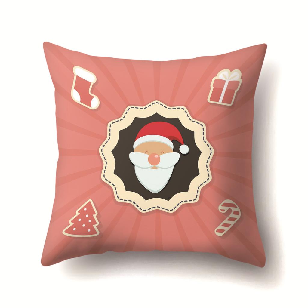 Christmas Series Polyester Pillows Santa Multi-platform Christmas Elk Pillow Cover
