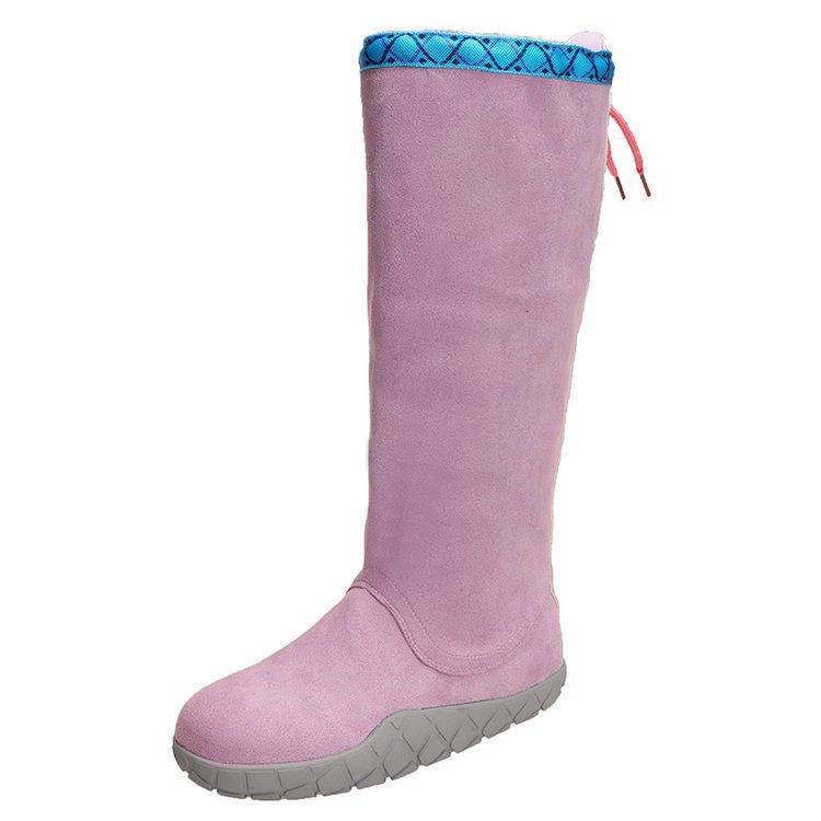 Giant Beauty~ Purple Boots Women's Boots Pleated Pile Boots Tall Knight Boots Retro Trendy Versatile Boots Women's Winter