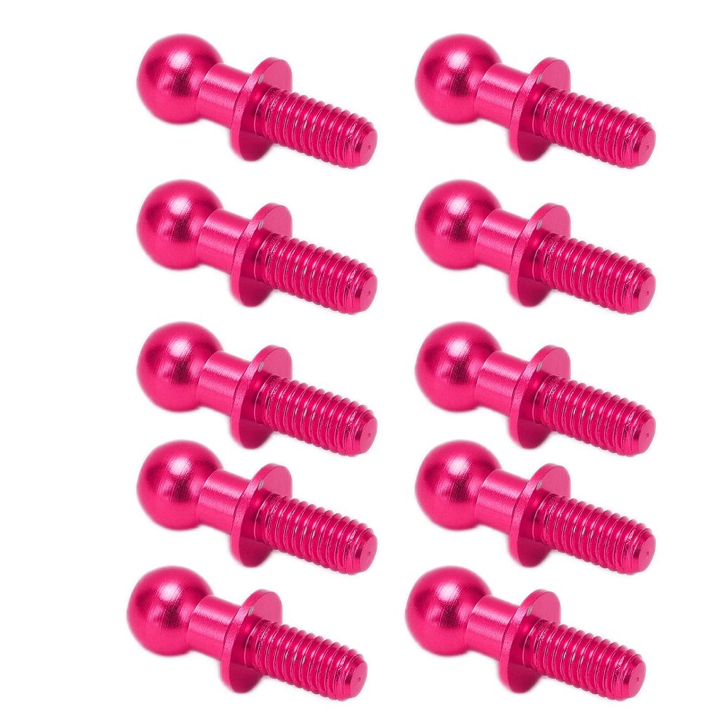 10pcs Metal Ball Head Screw Link Rod Shock Absorber End for Tamiya TT01 TT02 RC CarPink