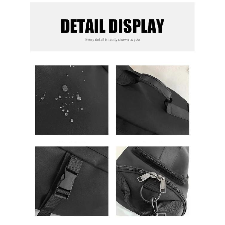 Gym Travel Backpack Black Round Bag for Men Women Casual Outdoor Sports Shoulder Crossbody Bag Training itness Weekender Duffel
