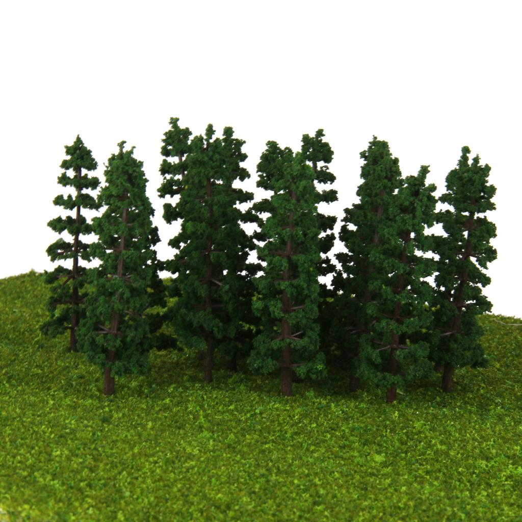 

Pack of 2 Fir Tree Model Train Scenery Landscape HO 1:100 Dark Green