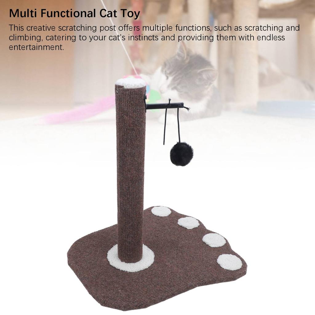 Cat Scratching Post Board Kitten Scratcher Sisal Scratch Posts with Hanging Ball for Indoor Mid Cats Kittens