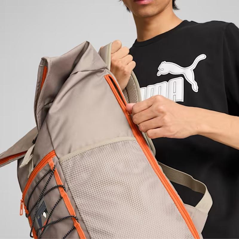 New PUMA Polyester Backpack Regular Unisex Taupe 090700-02