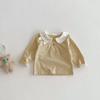 Girls Long Sleeve Cotton T-Shirt With Cartoon Ears Collar Striped Design Toddlers Kids