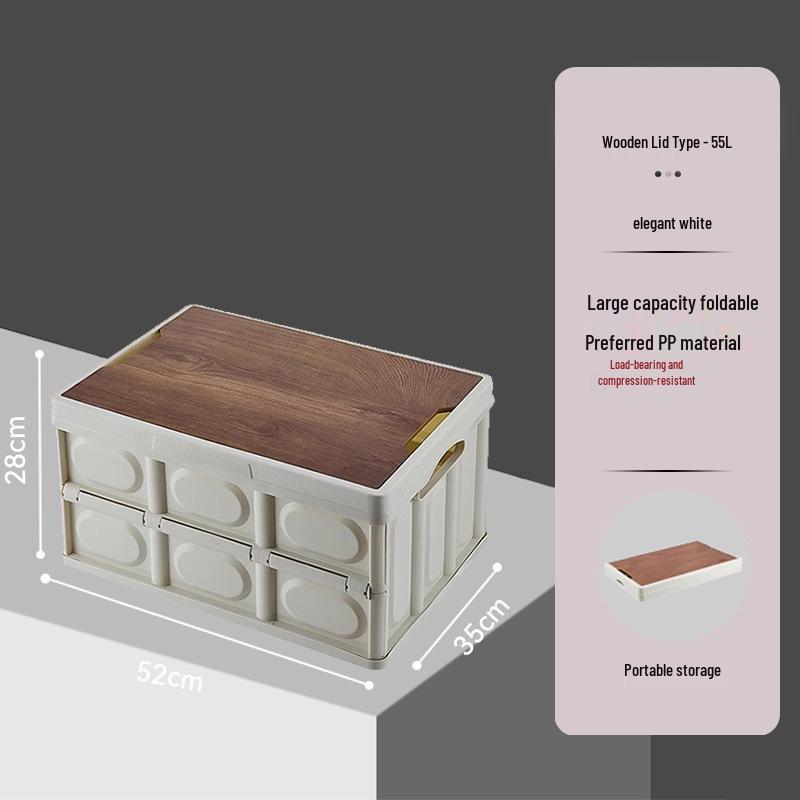 Folding Car Trunk Storage Box for Camping and Vehicle Interior Supplies