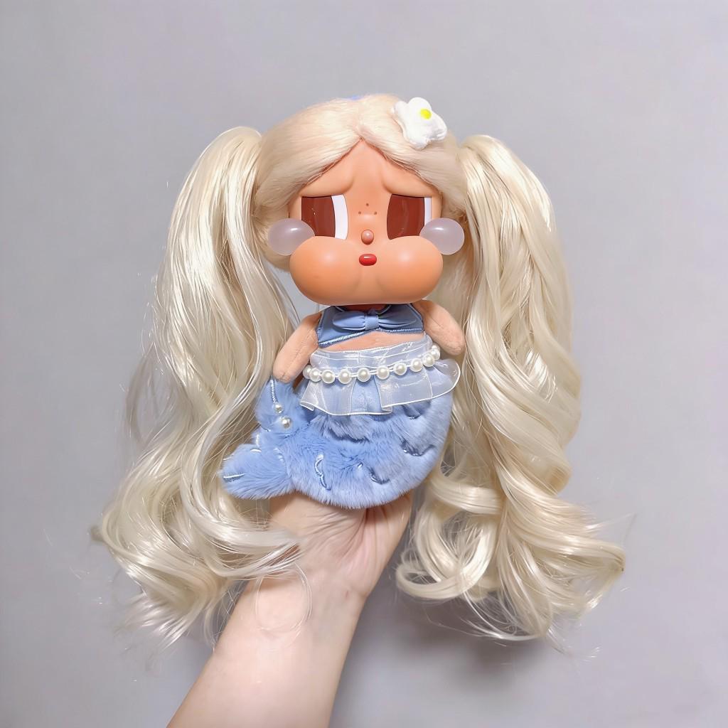 Плаксивая кудрявая парика с двумя косичками для кукол - Милый Крутой Стиль [Кукла в комплект не входит]