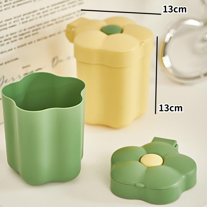 Mini Trash Can Multifunctional Desktop Storage Bin with Lid Small Garbage Can for Office Home Kitchen Bathroom