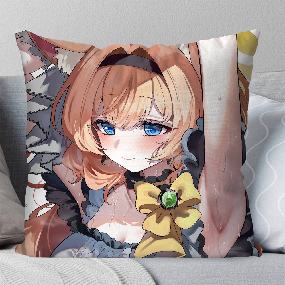 Mari Anime Game BBlue Archive Pillow Case Fashion Square Pillowcase Bedroom Sofa Room Ins Decoration Leisure