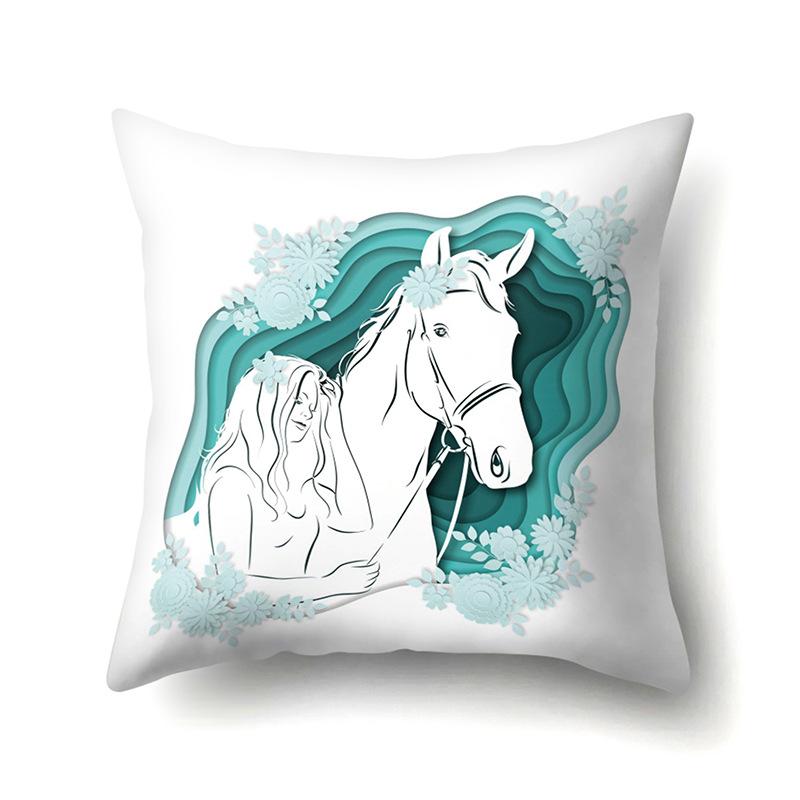 Polyester Pillowcase Automobile Decoration Home Printed Pillowcase