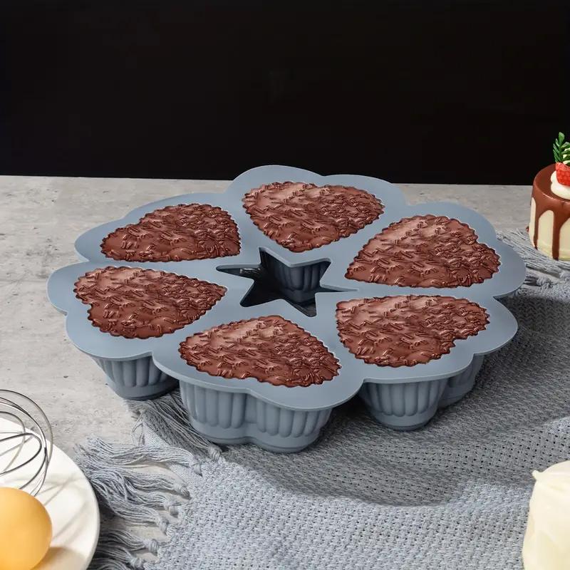 Nonstick Silicone Heart-Shaped Cake Mold Oven Safe Heat Resistant Puddings Mould Reusable Cupcakes Chocolates Baking Mold