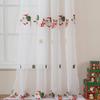 Fenstergitter Weihnachten Amerikanische Atmosphäre Bestickte Vorhänge Dekoriert Fertig Weihnachtsglocken Schneeflocke