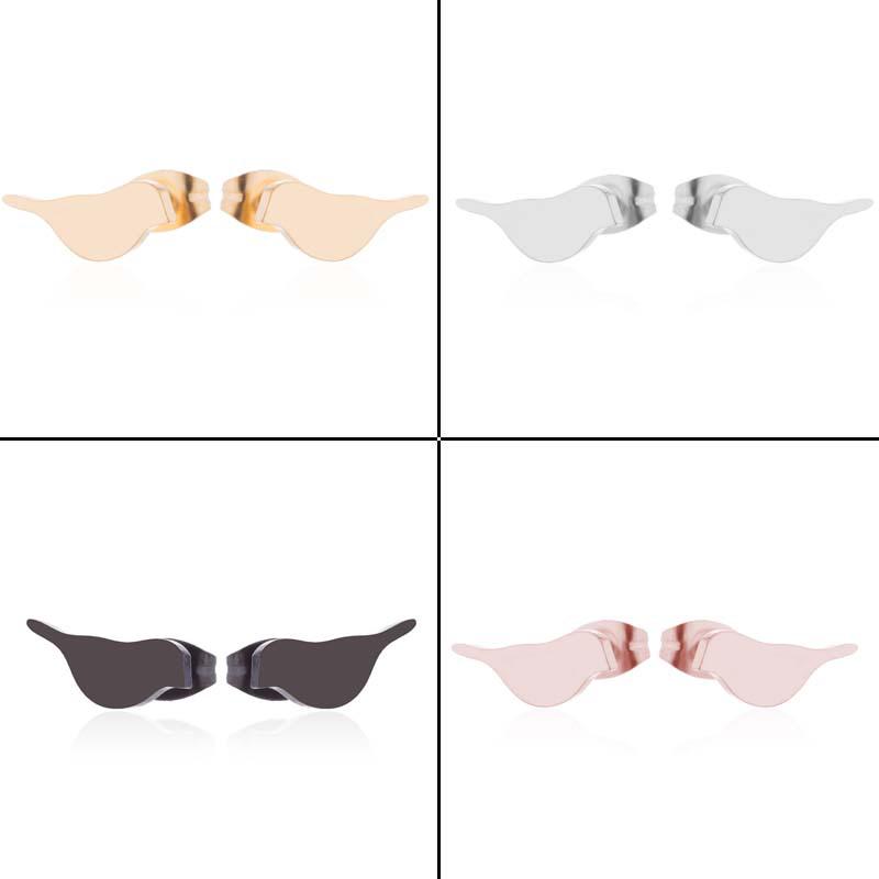 Korean Cute Forest-Style Stainless Steel Dove Stud Earrings