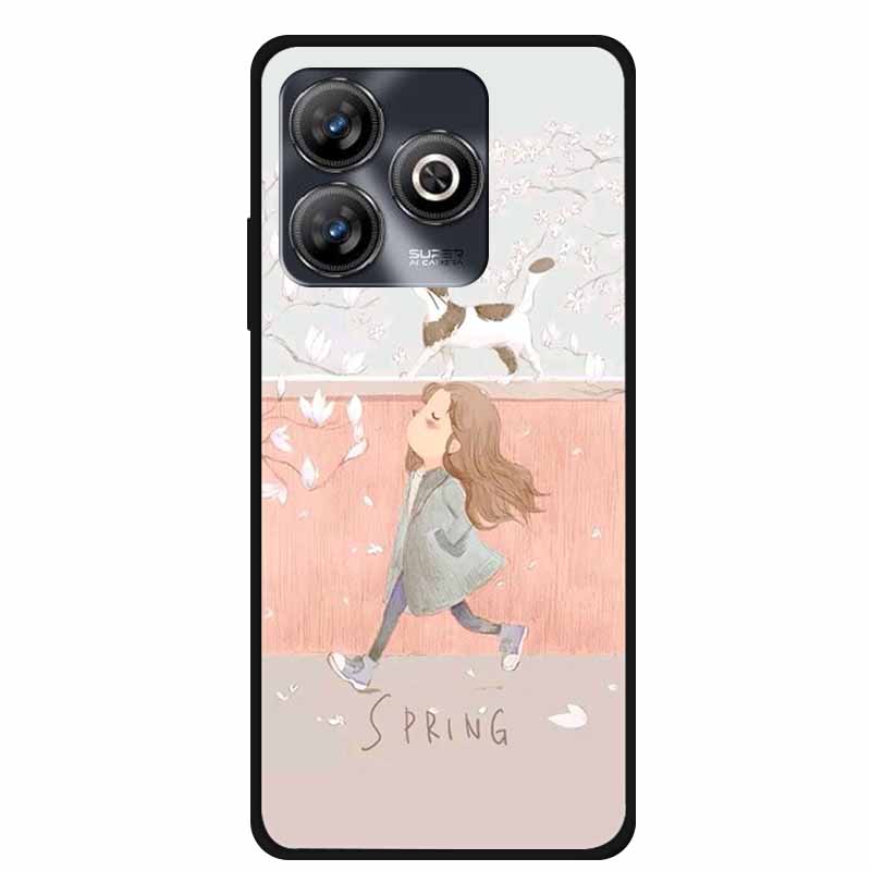 

For ZTE Blade A75 4G Case Z2359 Fashion Painted Soft TPU Silicone for ZTE Blade A75 4G Black Back Cover For Z2359 4G Phone Cover ZTE Blade A75 4G