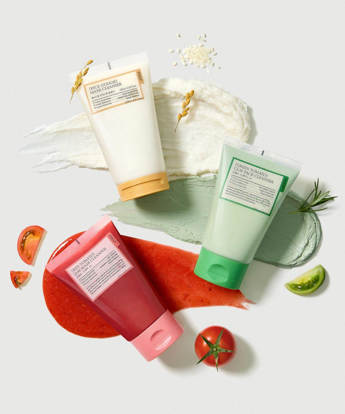 Pully Pack Cleanser 3-Piece Set (Green Tomato Clay + Red Tomato Jam + Rice Dough)