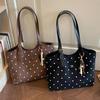 Polka Dot Women's Versatile Tote Bag - Large Capacity Niche Fashion Shoulder & Crossbody Bag
