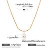 Yori Delicate Bling Cubic Zirconia  Pendant Stainless Steel Luxury Necklace High-Grade Fashion Shiny Jewelry Gift Unisex