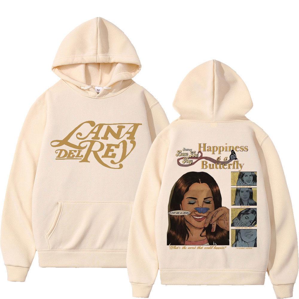 Streetwear Zpěvačka Lana Del Rey Potisk Alba Mikina s Kapucí Pánská Dámská Hip Hop Mikiny Vysoce Kvalitní Mikina Ležérní Unisex Nadměrná Velikost top