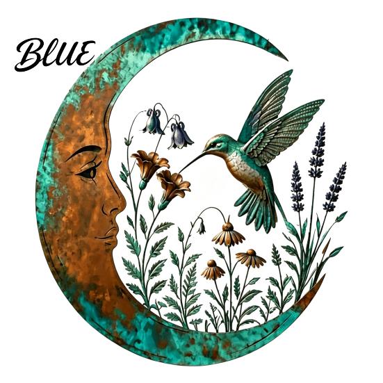 Nature Inspired Living Room Decor Vintage Crescent Moon Wall Art Fairy Witch Bee Dragonfly Iron Hanging Style Porch Art Decor Metal Sculpture